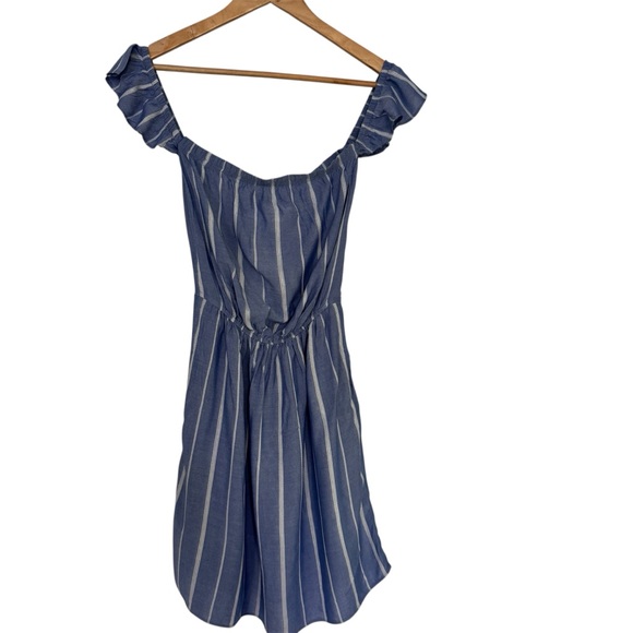 American Eagle Women’s Blue and White Stripe Mini Sundress With Pockets Size XS - Picture 2 of 7